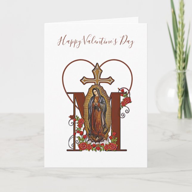 Guadalupe | Valentinstag | Religiös-katholisch Karte (Vorderseite)