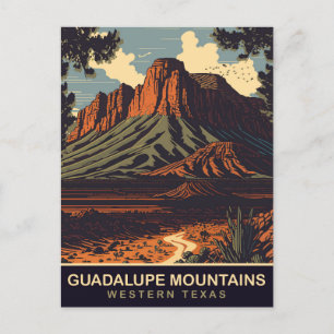 Guadalupe, Western Texas, Reisen Postkarte