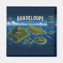 Guadeloupe 971 Vintage Karte