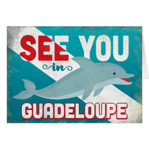 Guadeloupe-Delphin - Retro Vintage Reise
