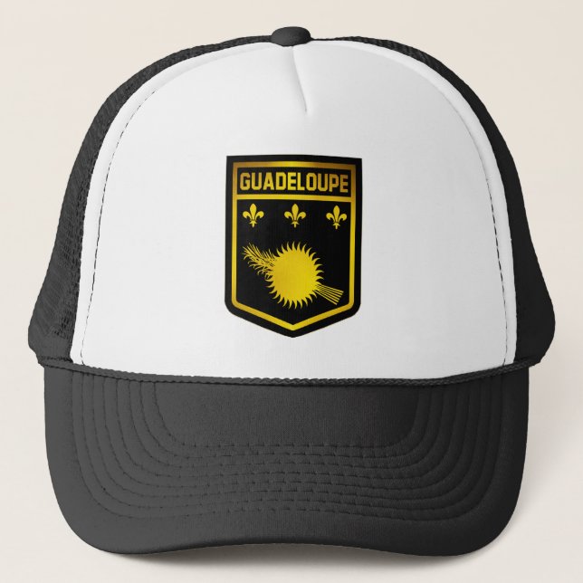 Guadeloupe-Emblem Truckerkappe (Vorderseite)