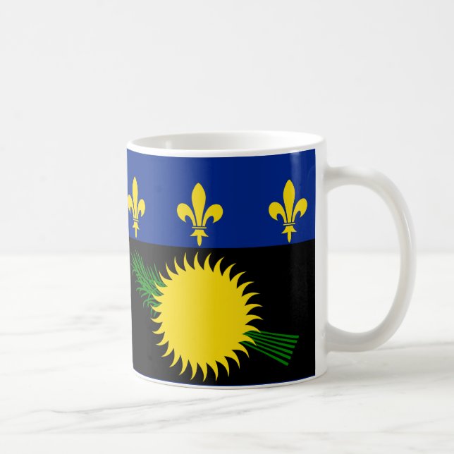 Guadeloupe Flag Keramik Tasse (Rechts)
