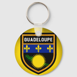 Guadeloupe-Flagge Schlüsselanhänger