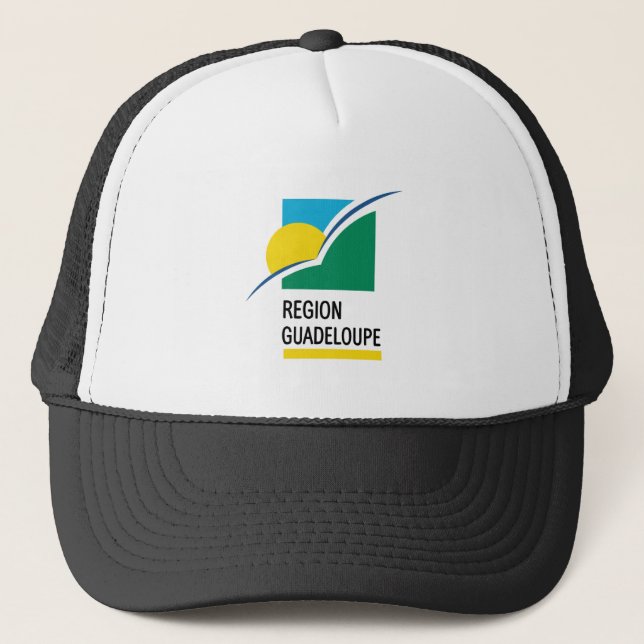 Guadeloupe-Flagge Truckerkappe (Vorderseite)