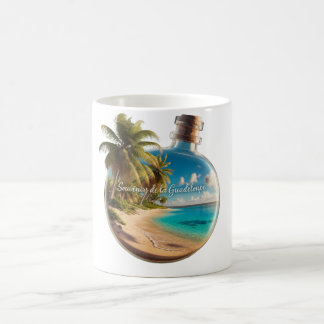 Guadeloupe-Flasche: Tropischer Strand Kaffeetasse