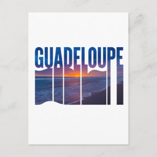 Guadeloupe: Karibischer Sonnenuntergang Postkarte