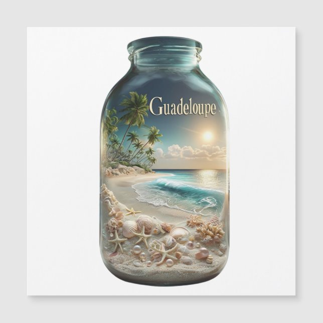 GUADELOUPE MAGNETKARTE (Vorderseite)