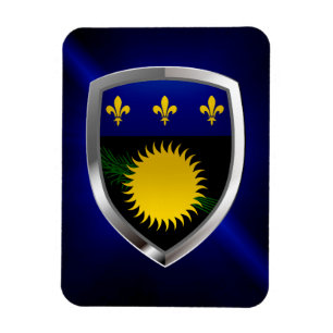 Guadeloupe Mettalic Emblem Magnet