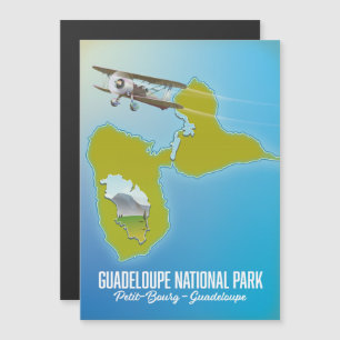 Guadeloupe National Park Map Magnetkarte