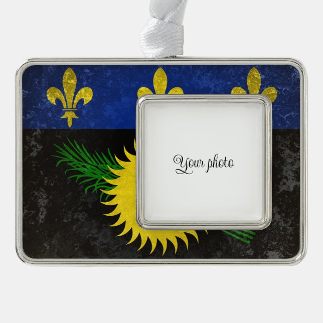 Guadeloupe Rahmen-Ornament Silber (Vorderseite)