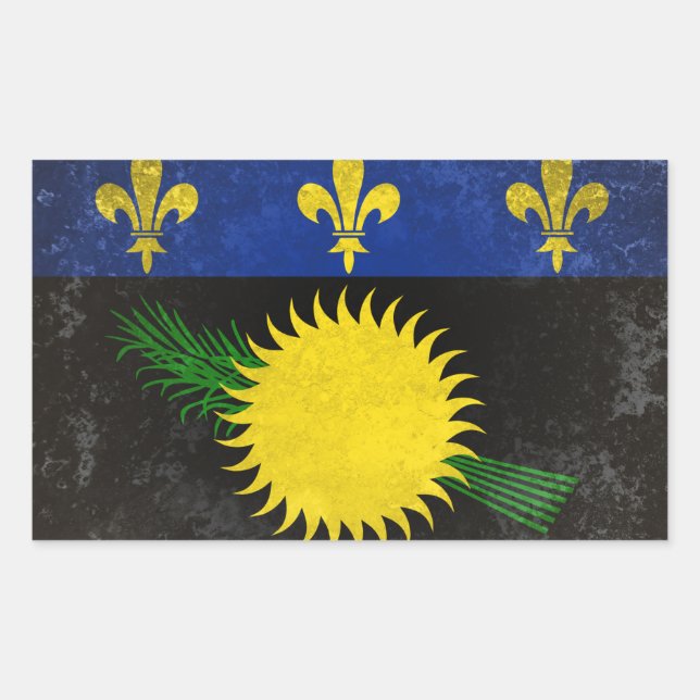 Guadeloupe Rechteckiger Aufkleber (Vorderseite)