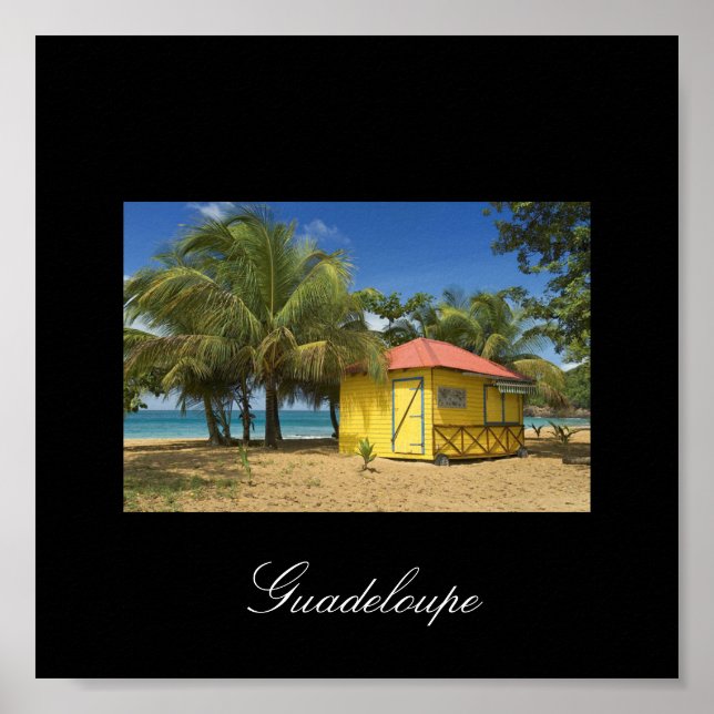 Guadeloupe-Strand, Guadeloupe Poster (Vorne)