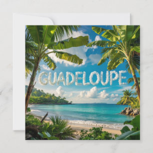 Guadeloupe Tropisch Karibiklandschaft Aquarell