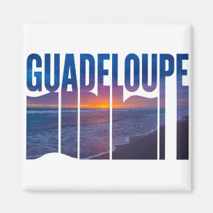 Guadeloupe: Tropischer Karibik-Sonnenuntergang Magnet