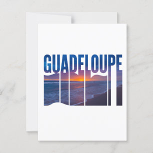 Guadeloupe: Tropischer Karibik-Sonnenuntergang Postkarte