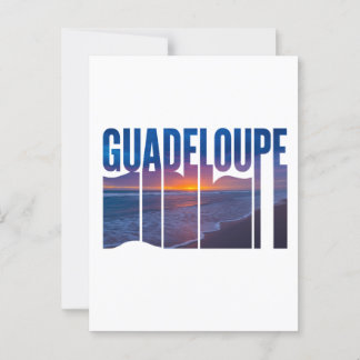 Guadeloupe: Tropischer Karibik-Sonnenuntergang Postkarte