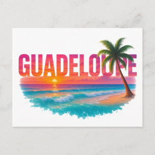 Guadeloupe Tropischer Sonnenuntergang Postkarte