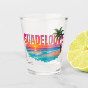 Guadeloupe Tropischer Sonnenuntergang  Schnapsglas