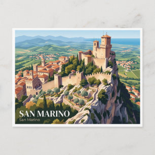Guaita-Turm Luftansicht San Marino Postkarte
