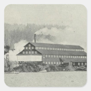 Gualala Mühle, Kalifornien Quadratischer Aufkleber