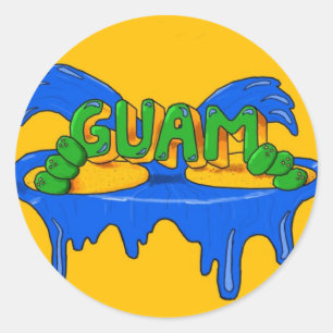 Guam-Aufkleber Runder Aufkleber