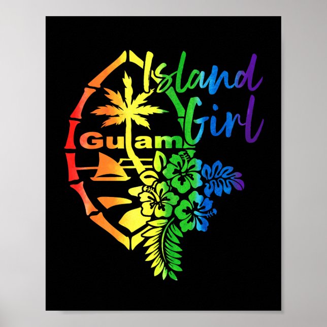 Guam Blume Island Guamanian Girl Poster (Vorne)