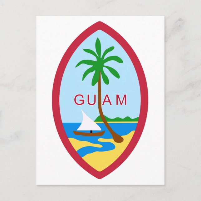 GUAM - Emblem/Fahne/Wappen/Symbol Postkarte (Vorderseite)