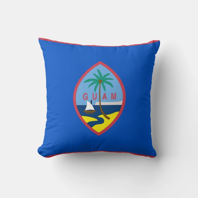 Guam Flag American MoJo Pillow Kissen (Vorderseite)
