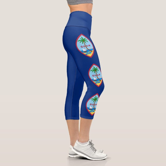 Guam Flag Capri Leggings (Rechts)