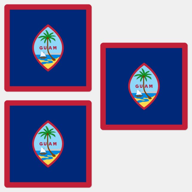 Guam Flag Etiketten (Gruppe)