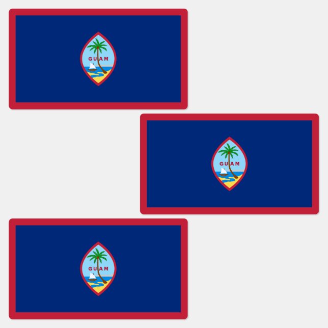 Guam Flag Etiketten (Gruppe)