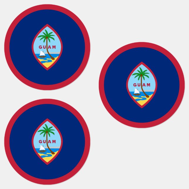 Guam Flag Etiketten (Gruppe)