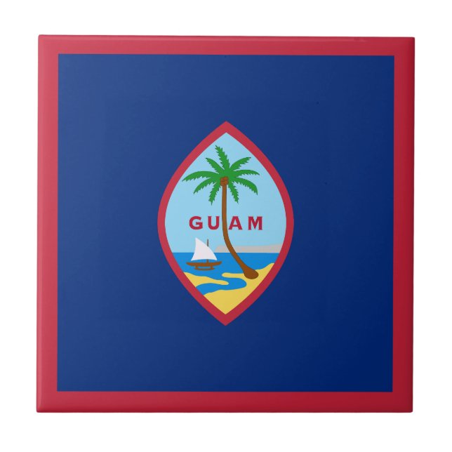 Guam Flag Fliese (Vorderseite)