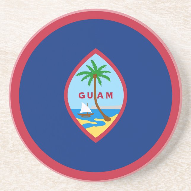 Guam Flag Getränkeuntersetzer (Vorne)