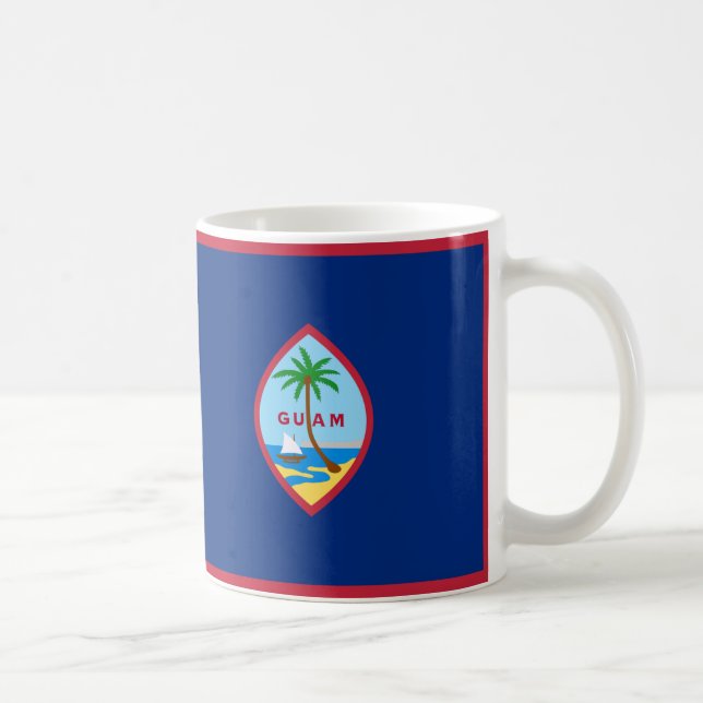 Guam Flag Keramik Tasse (Rechts)