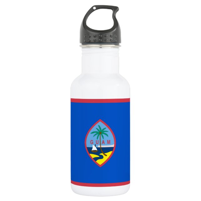 Guam Flag Liberty Flasche Edelstahlflasche (Vorderseite)