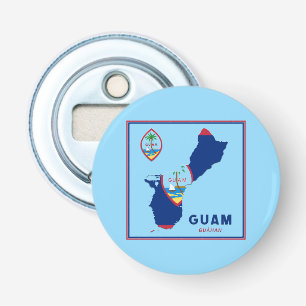 Guam Flag Map & Siegel Flaschenöffner