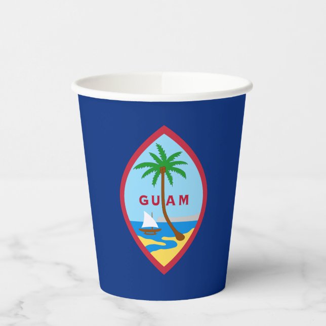 Guam Flag Pappbecher (Links)