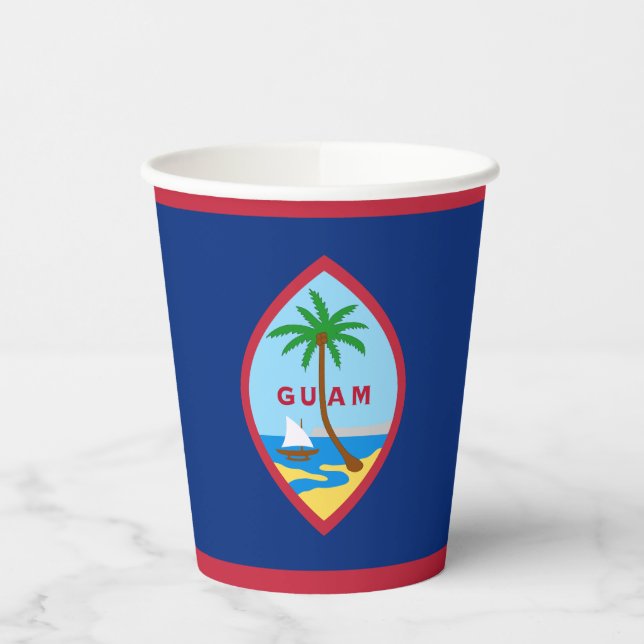 Guam Flag Pappbecher (Links)