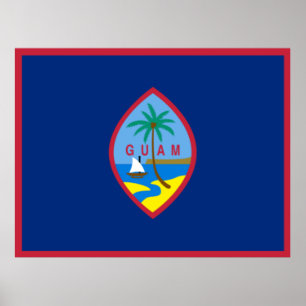 Guam Flag Poster