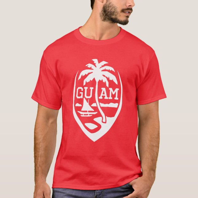 Guam Flag Siegel USA 671 | Guamanian Mens Chamorro T-Shirt (Vorderseite)
