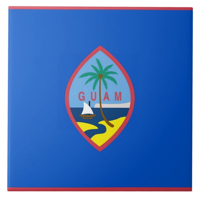 Guam Flag Tile Fliese (Vorderseite)
