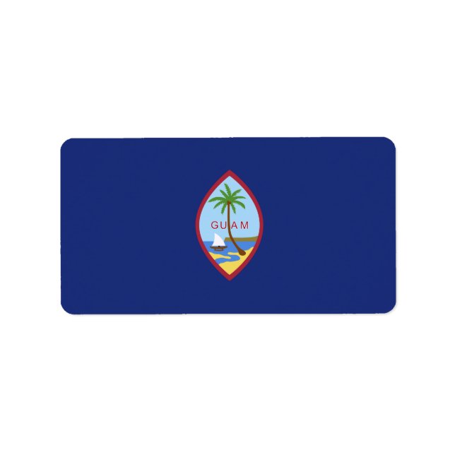 Guam-Flagge Adressaufkleber (Vorne)