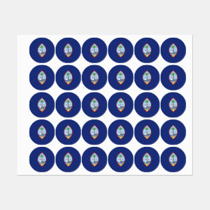 Guam-Flagge Etiketten