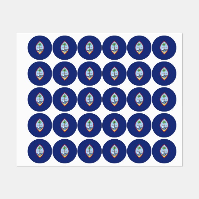 Guam-Flagge Etiketten (Blatt)