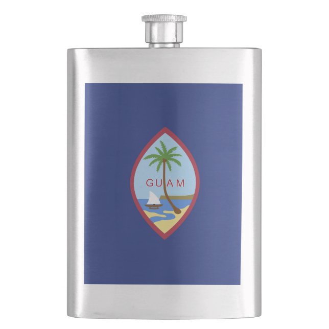 Guam-Flagge Flachmann (Vorderseite)