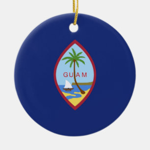 Guam-Flagge Keramik Ornament