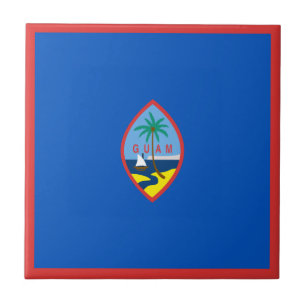 Guam-Flagge Keramikfliese