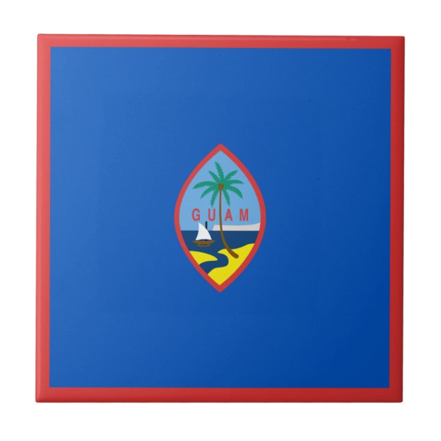 Guam-Flagge Keramikfliese (Vorderseite)