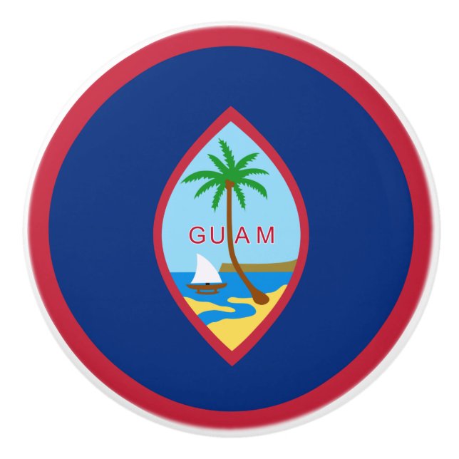 Guam-Flagge Keramikknauf (Vorderseite)